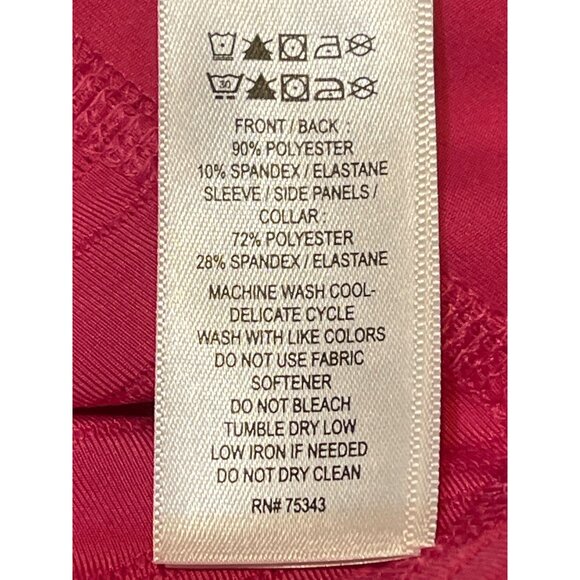 Tommy Bahama Womens Everyday Active UPF 50 Pink Quarter-Zip Long-Sleeve Moisture - Picture 14 of 16